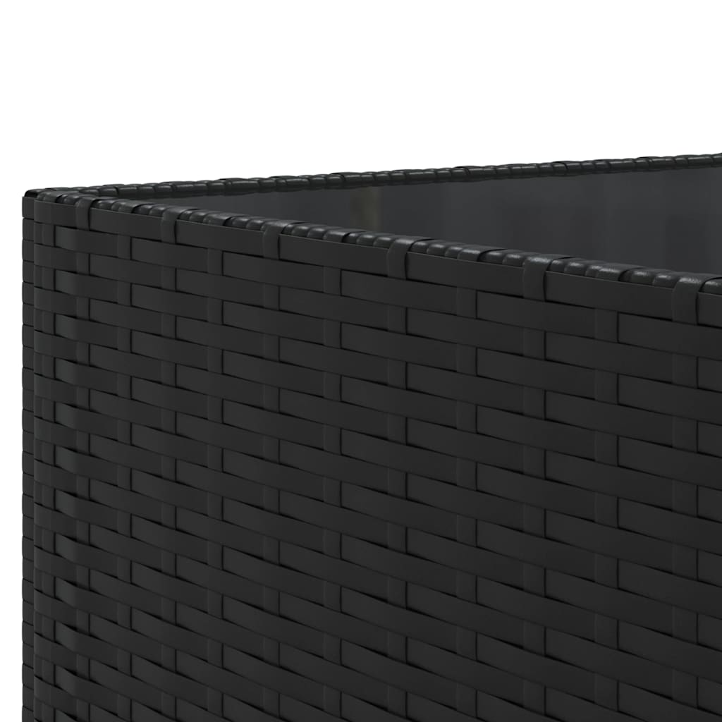 8-delige Loungeset met kussens poly rattan zwart – afbeelding 10