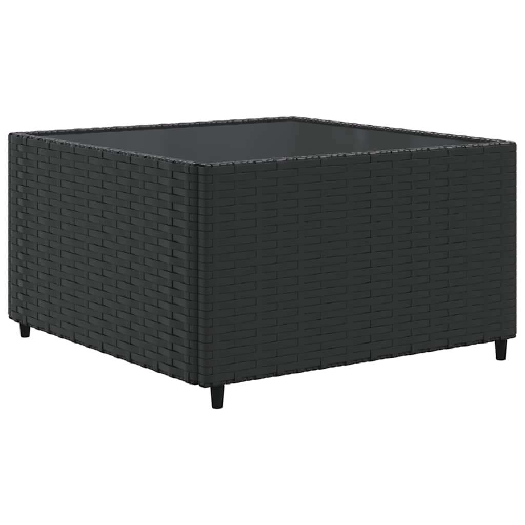 8-delige Loungeset met kussens poly rattan zwart – afbeelding 6