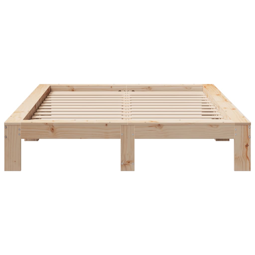 Bedframe zonder matras massief grenenhout 150x200 cm – afbeelding 4
