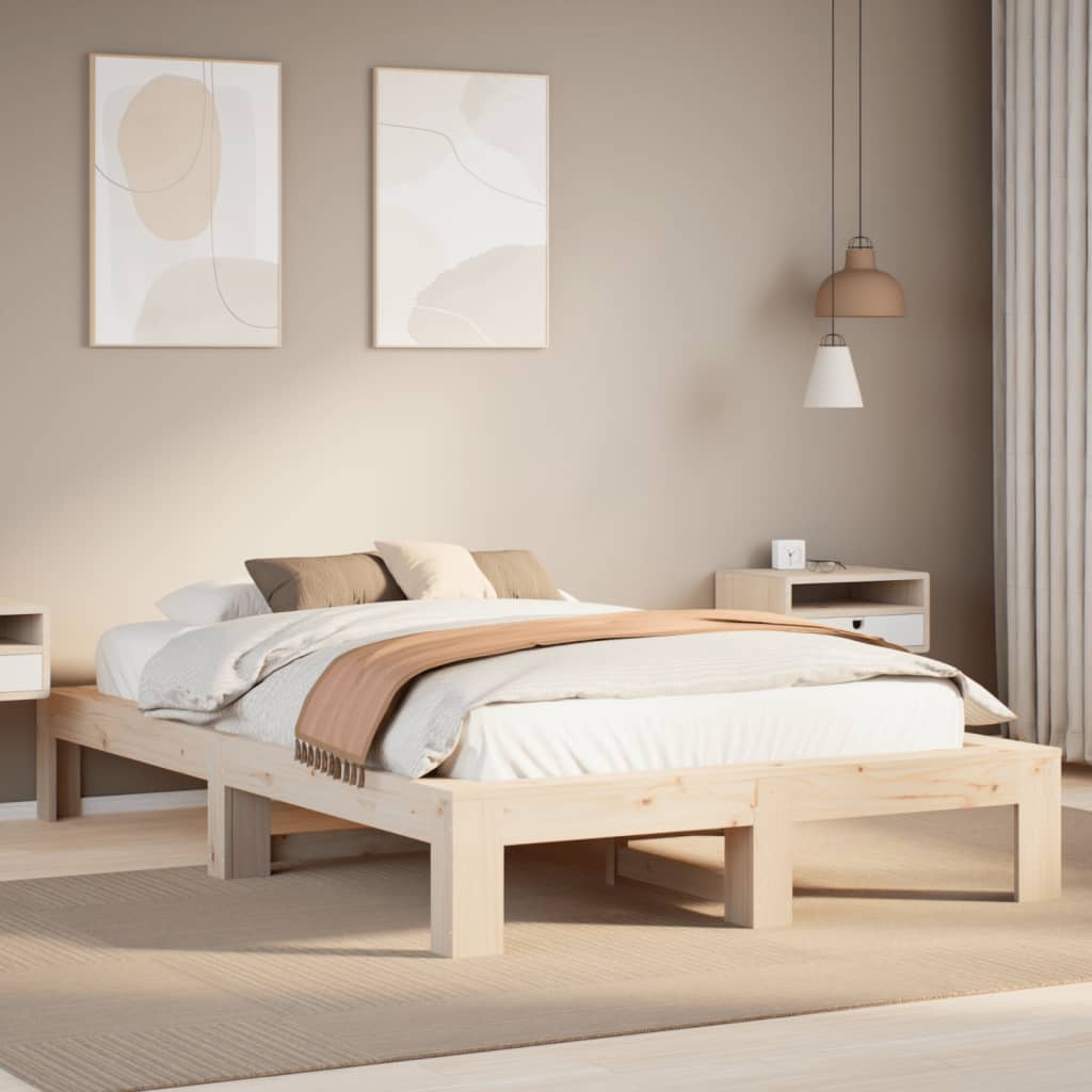 Bedframe zonder matras massief grenenhout 120x200 cm – afbeelding 1