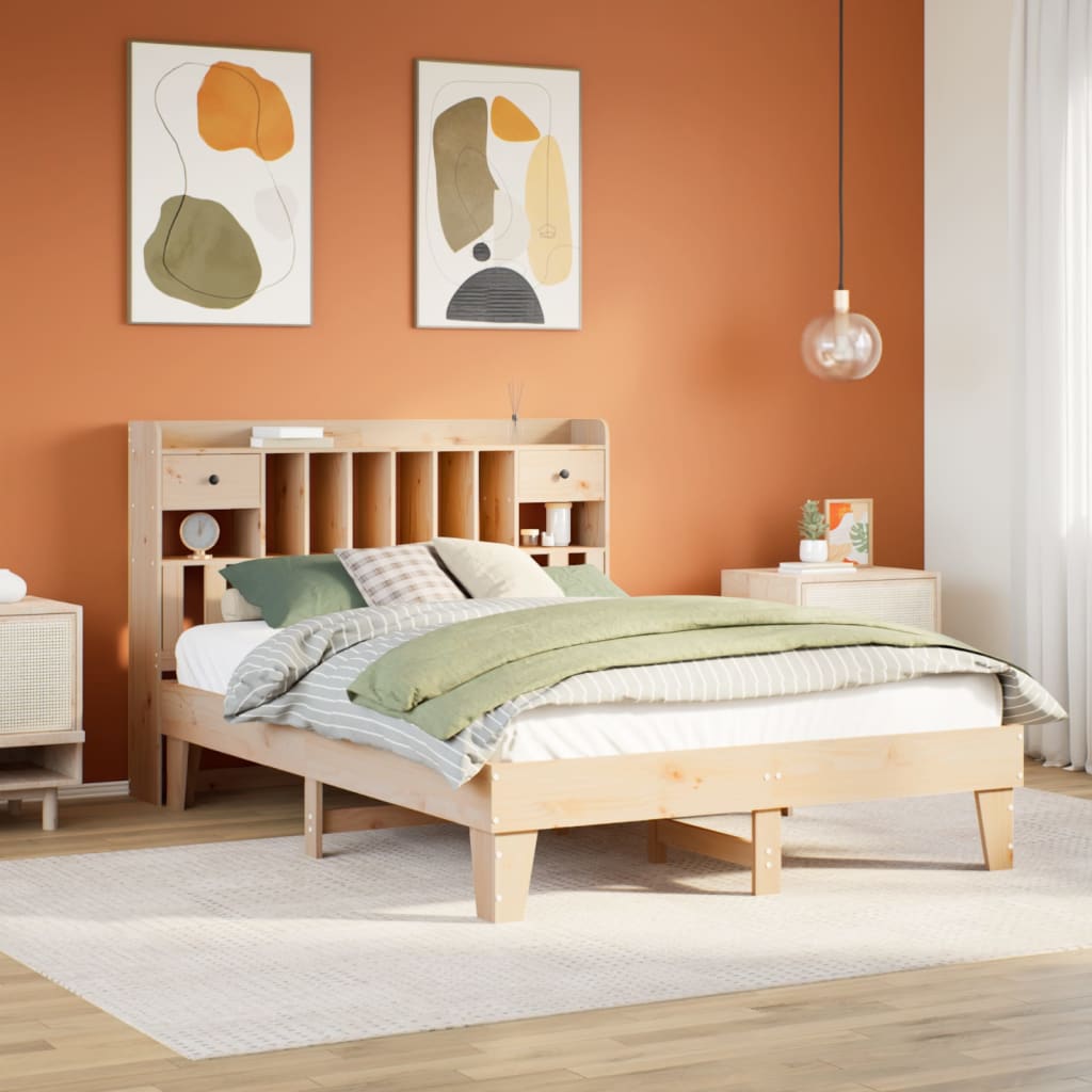 Bedframe zonder matras massief grenenhout 140x200 cm – afbeelding 1