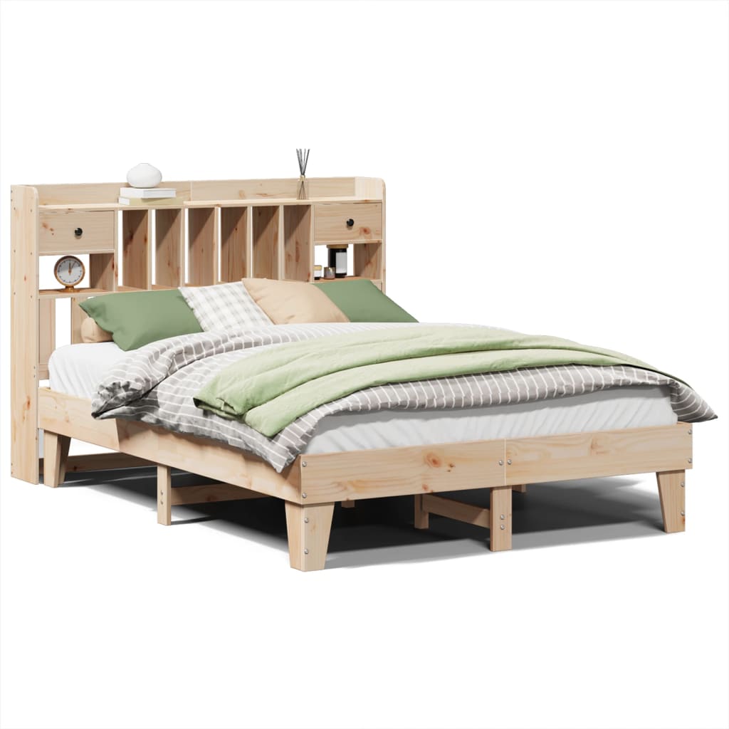 Bedframe zonder matras massief grenenhout 140x200 cm – afbeelding 2