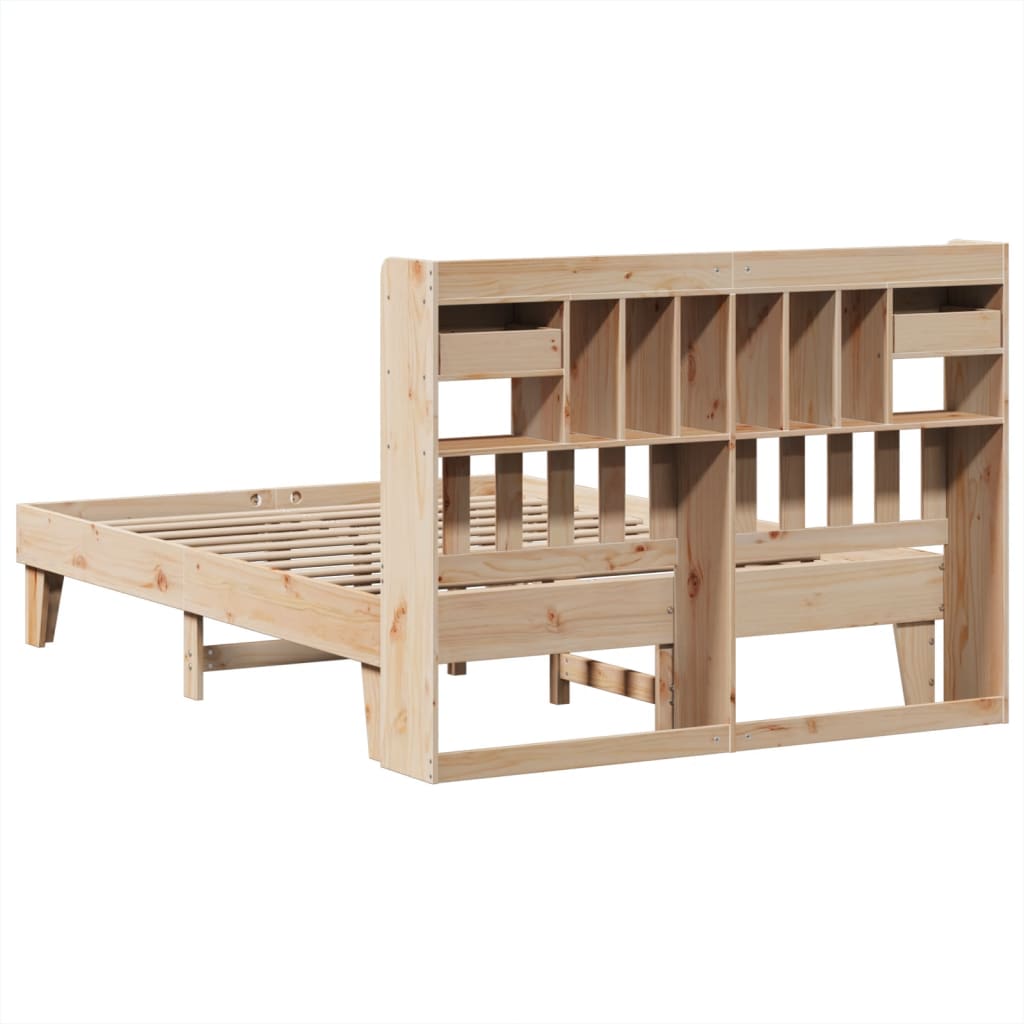 Bedframe zonder matras massief grenenhout 140x200 cm – afbeelding 8