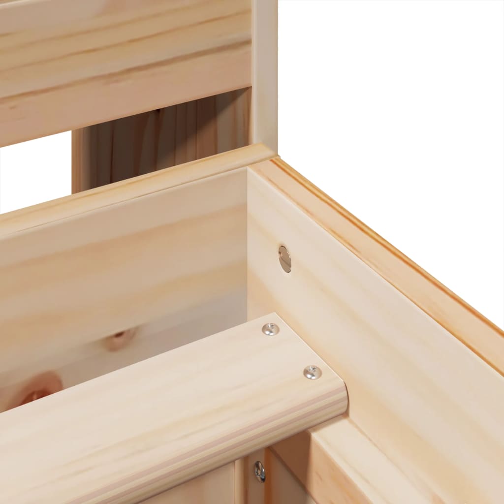 Bedframe zonder matras massief grenenhout 140x200 cm – afbeelding 9