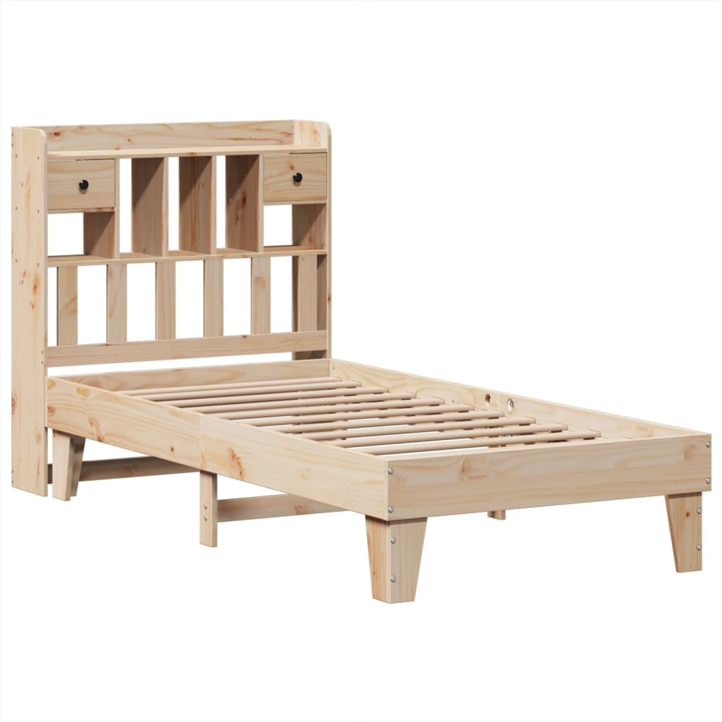 Bedframe zonder matras massief grenenhout 100x200 cm – afbeelding 3