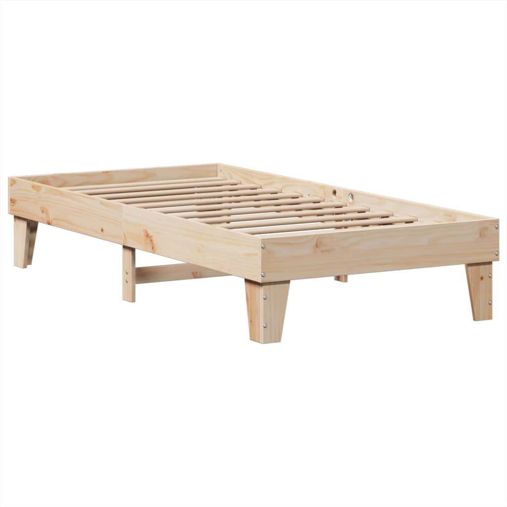 Bedframe zonder matras massief grenenhout 100x200 cm – afbeelding 5