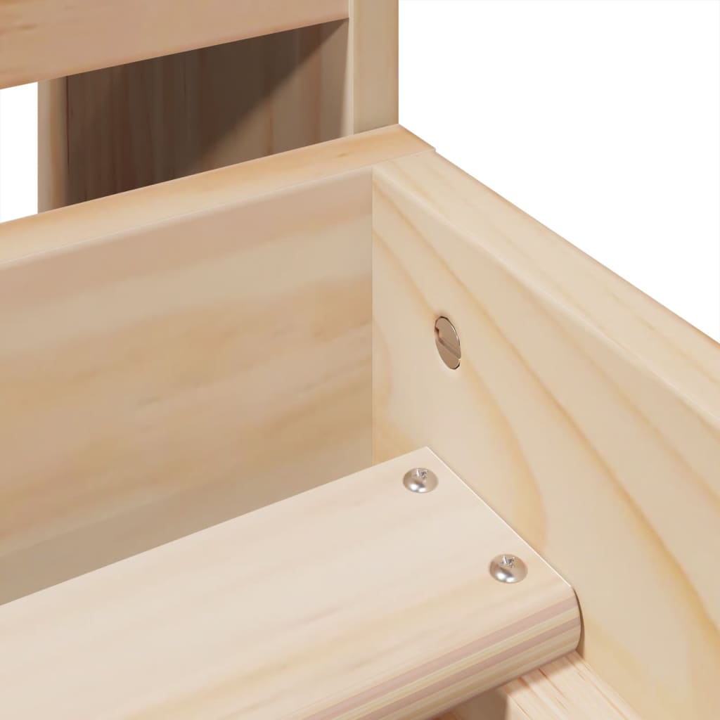 Bedframe zonder matras massief grenenhout 100x200 cm – afbeelding 9
