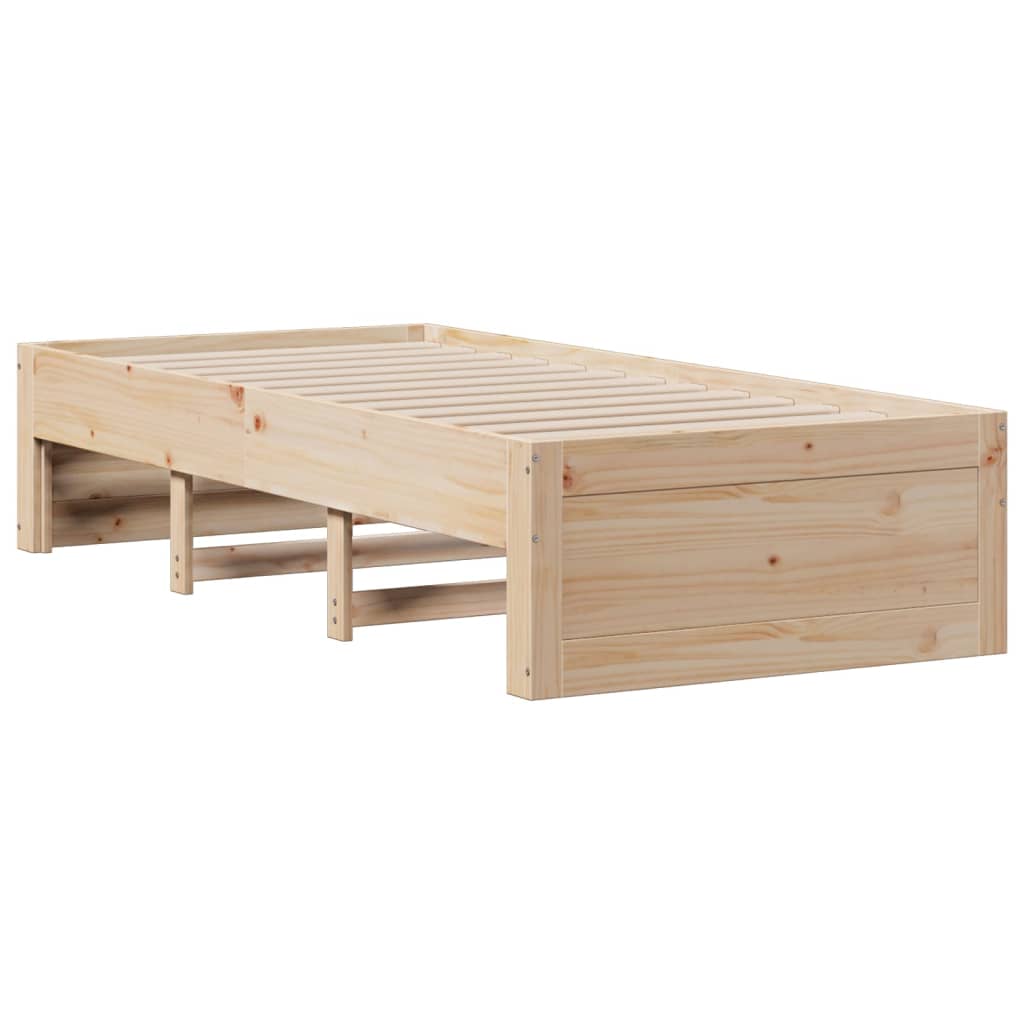 Bed met boekenkast zonder matras massief grenenhout 75x190 cm – afbeelding 7