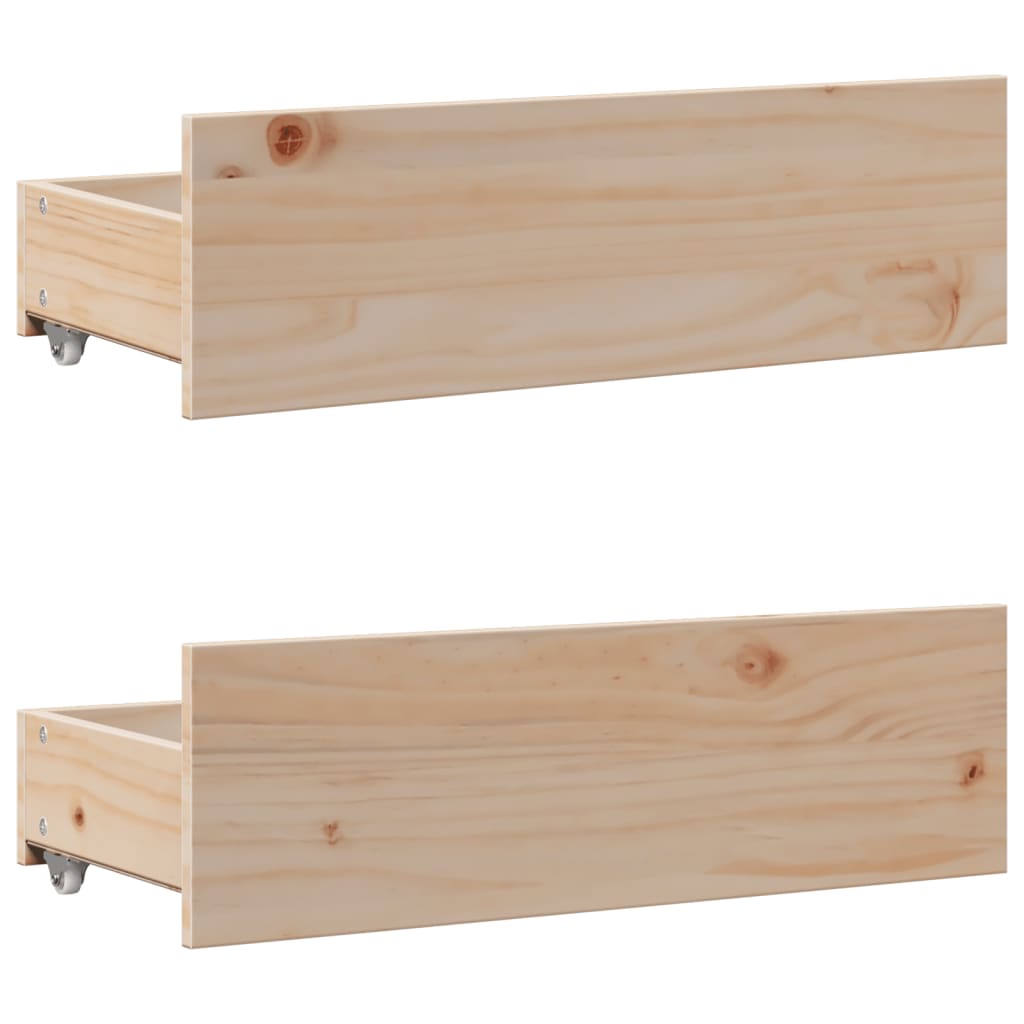 Bed met boekenkast zonder matras massief grenenhout 75x190 cm – afbeelding 9