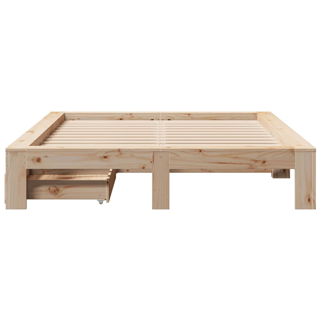 Bedframe zonder matras massief grenenhout 150x200 cm – afbeelding 4