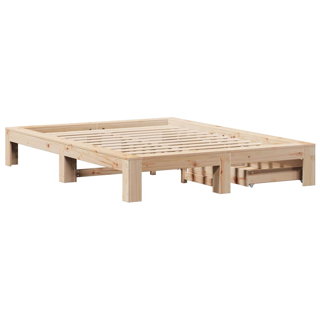 Bedframe zonder matras massief grenenhout 150x200 cm – afbeelding 8