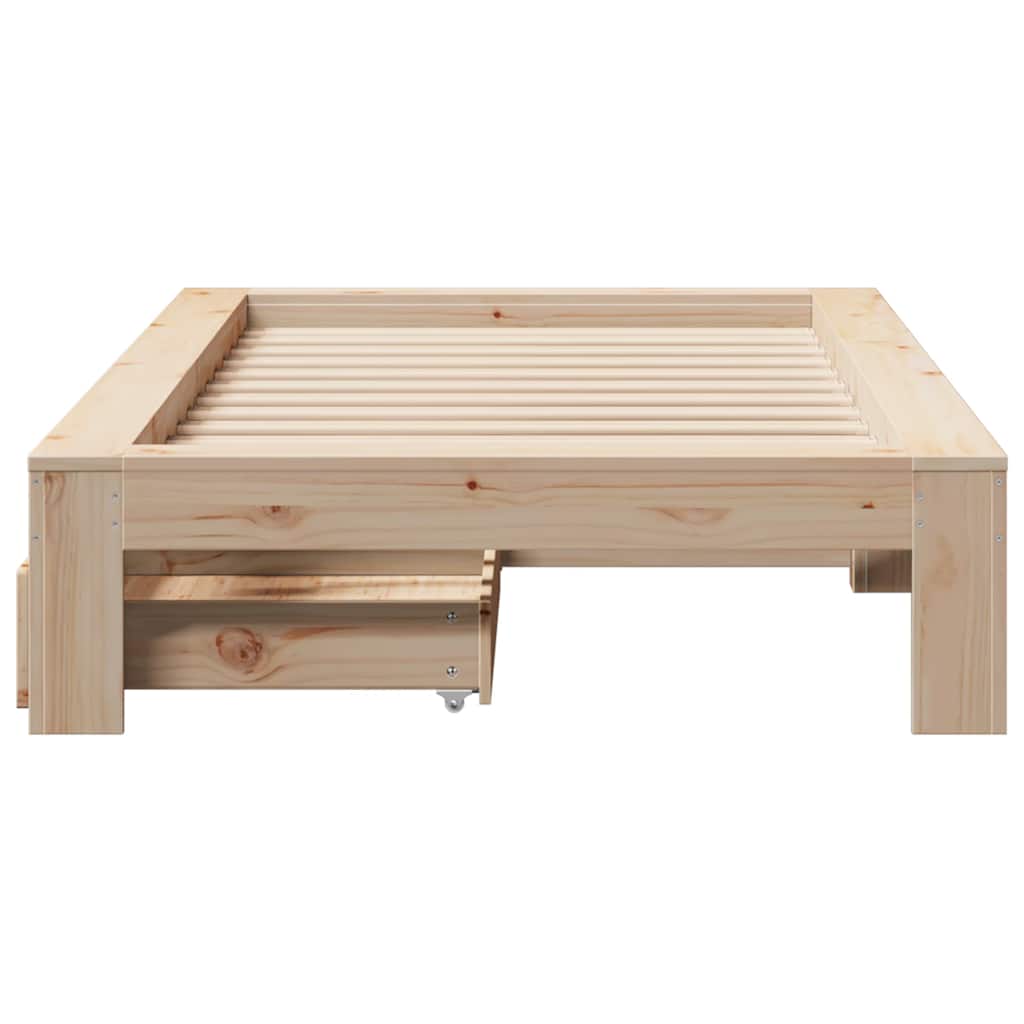 Bedframe zonder matras massief grenenhout 100x200 cm – afbeelding 4