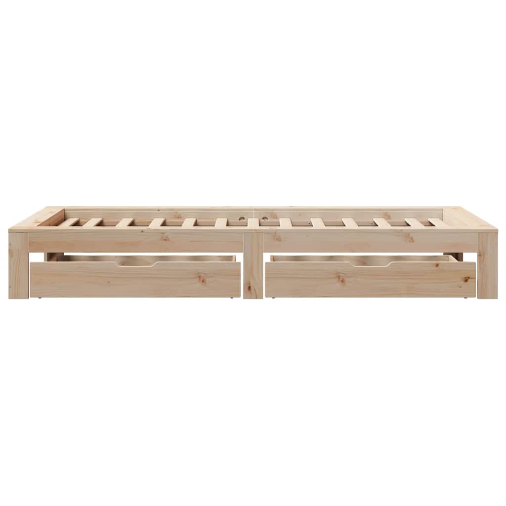 Bedframe zonder matras massief grenenhout 100x200 cm – afbeelding 7