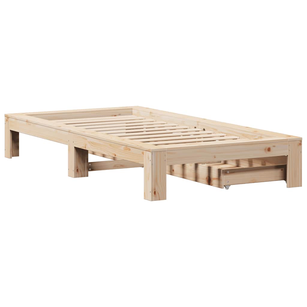 Bedframe zonder matras massief grenenhout 90x200 cm – afbeelding 8