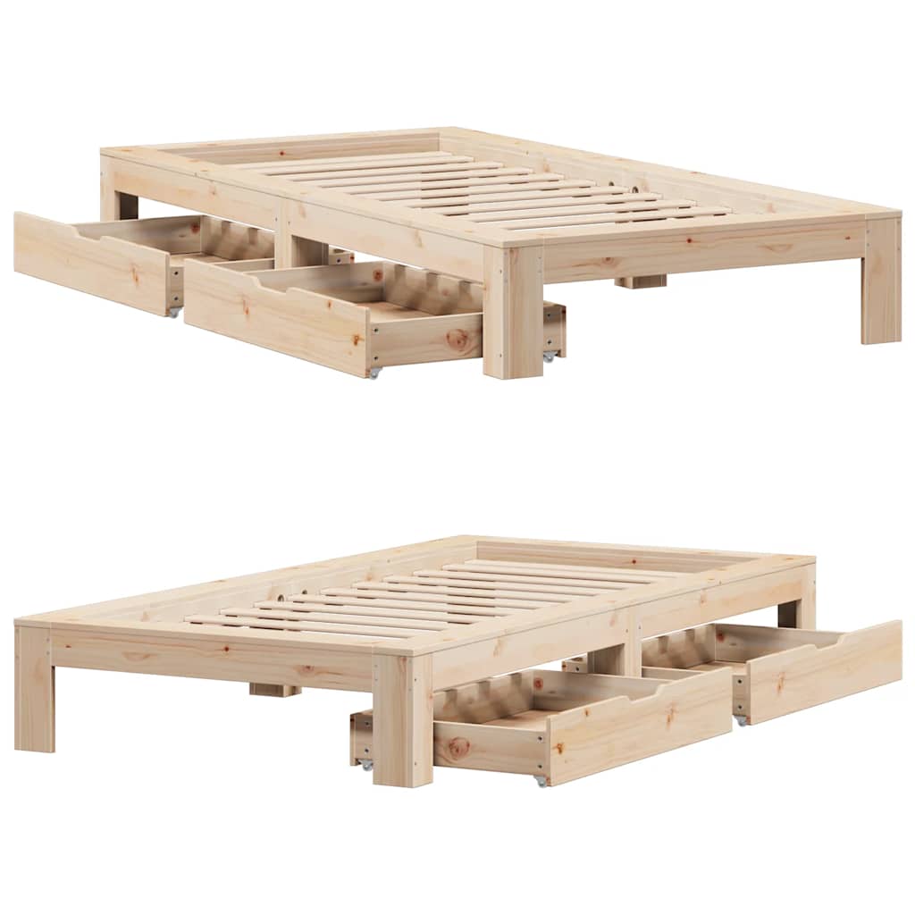 Bedframe zonder matras massief grenenhout 90x200 cm – afbeelding 9