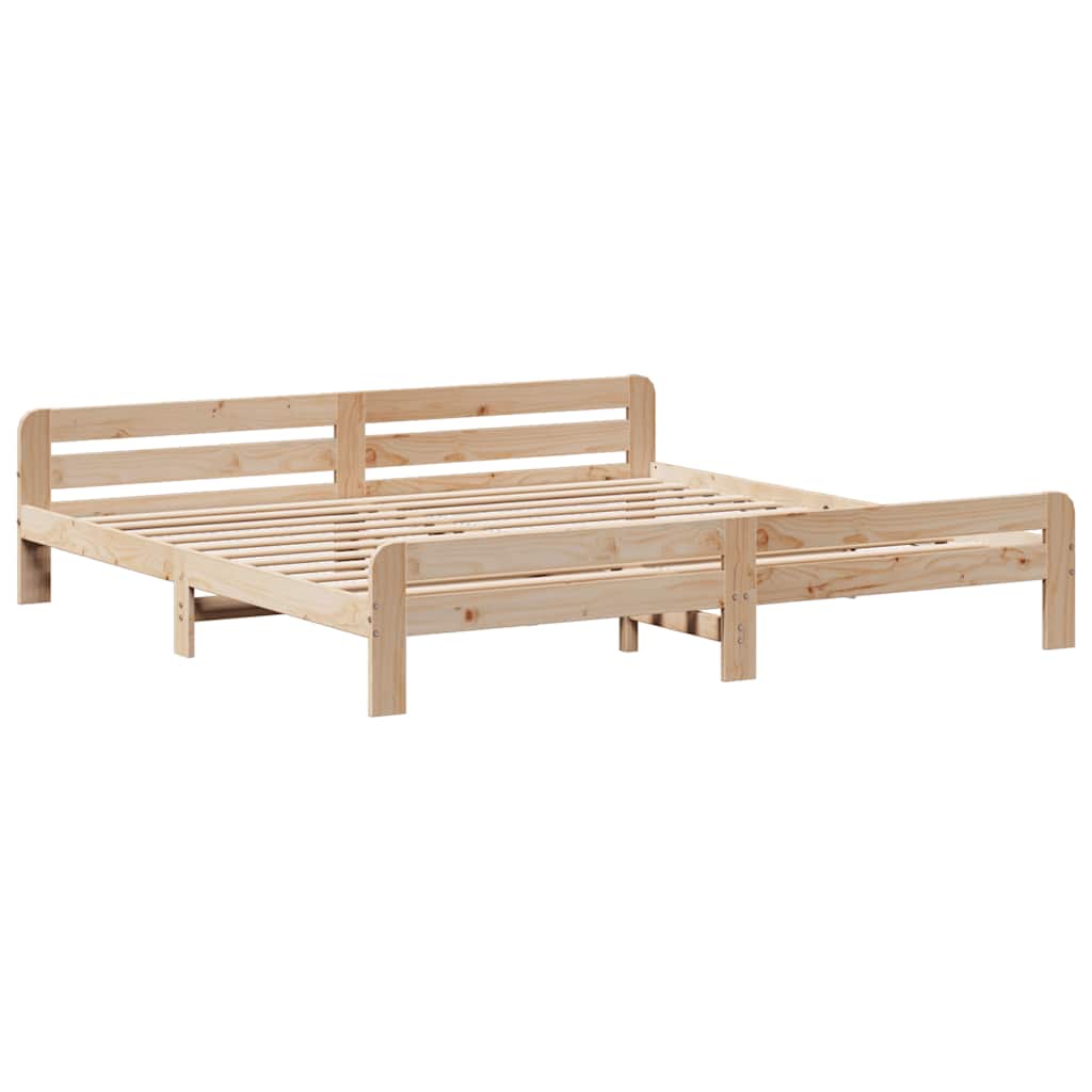 Bedframe zonder matras massief grenenhout 200x200 cm – afbeelding 5