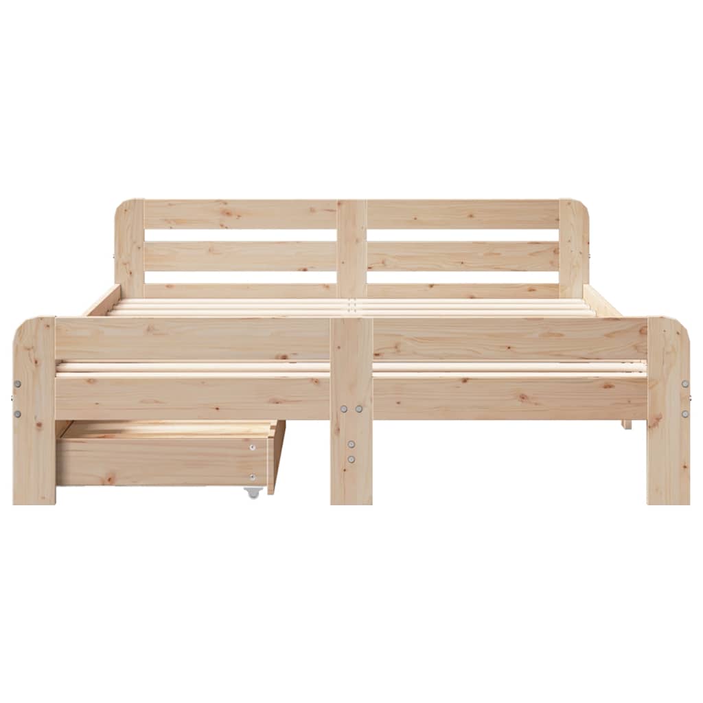 Bedframe zonder matras massief grenenhout 150x200 cm – afbeelding 4