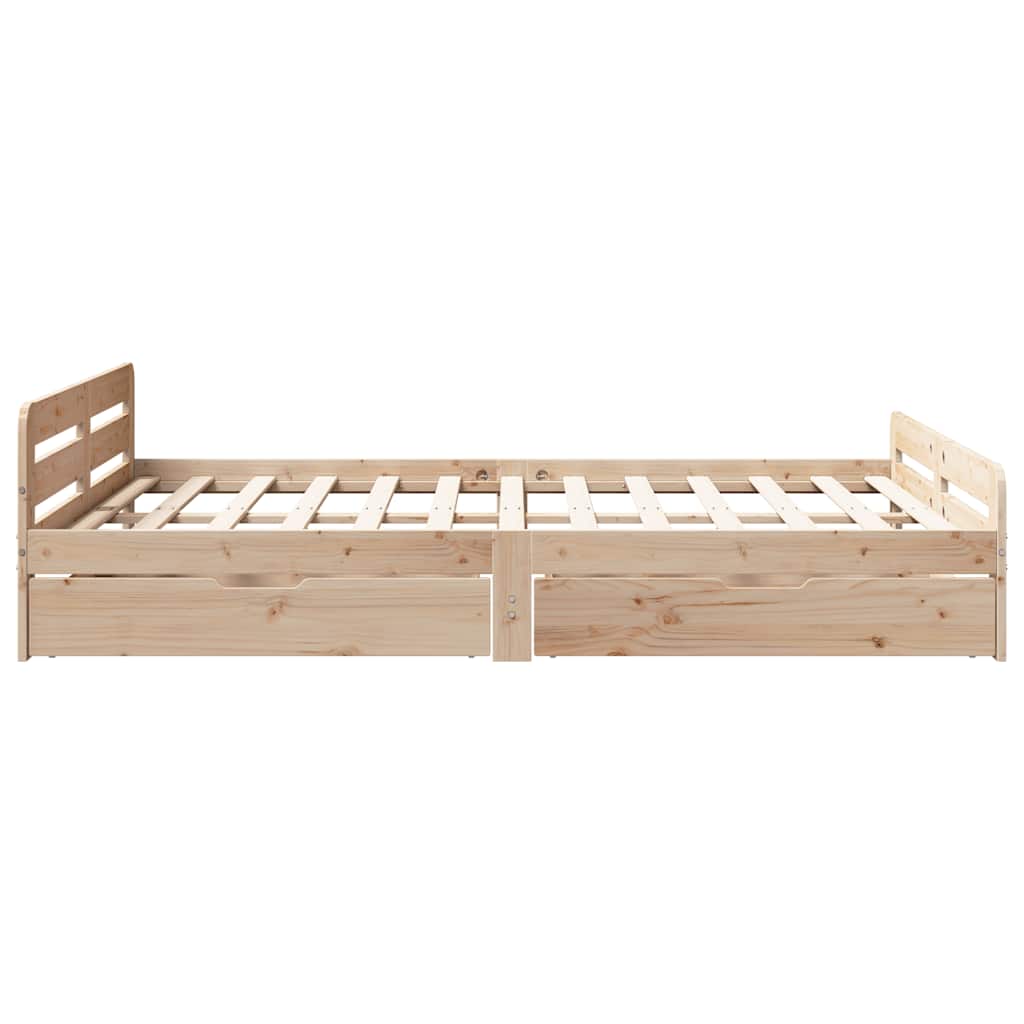 Bedframe zonder matras massief grenenhout 150x200 cm – afbeelding 7