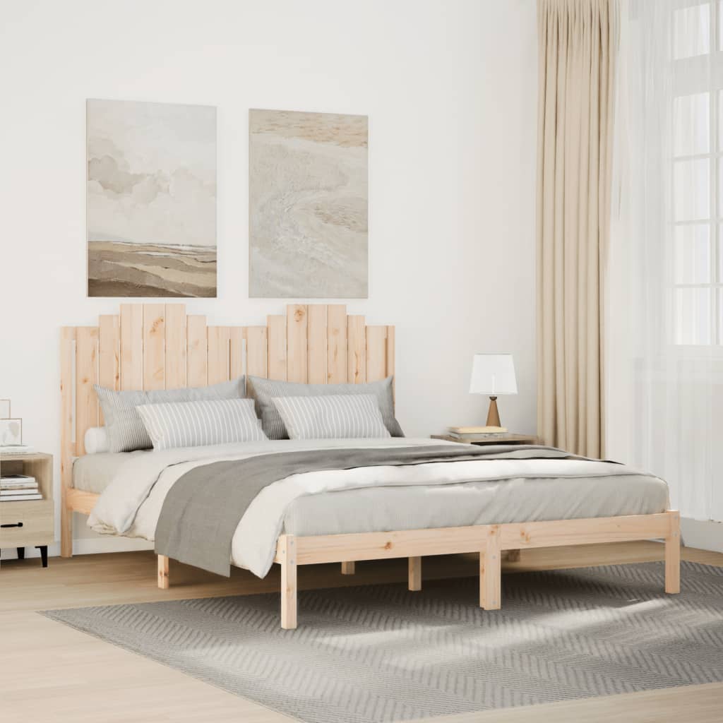 Bedframe extra lang zonder matras massief hout 140x210 cm – afbeelding 1