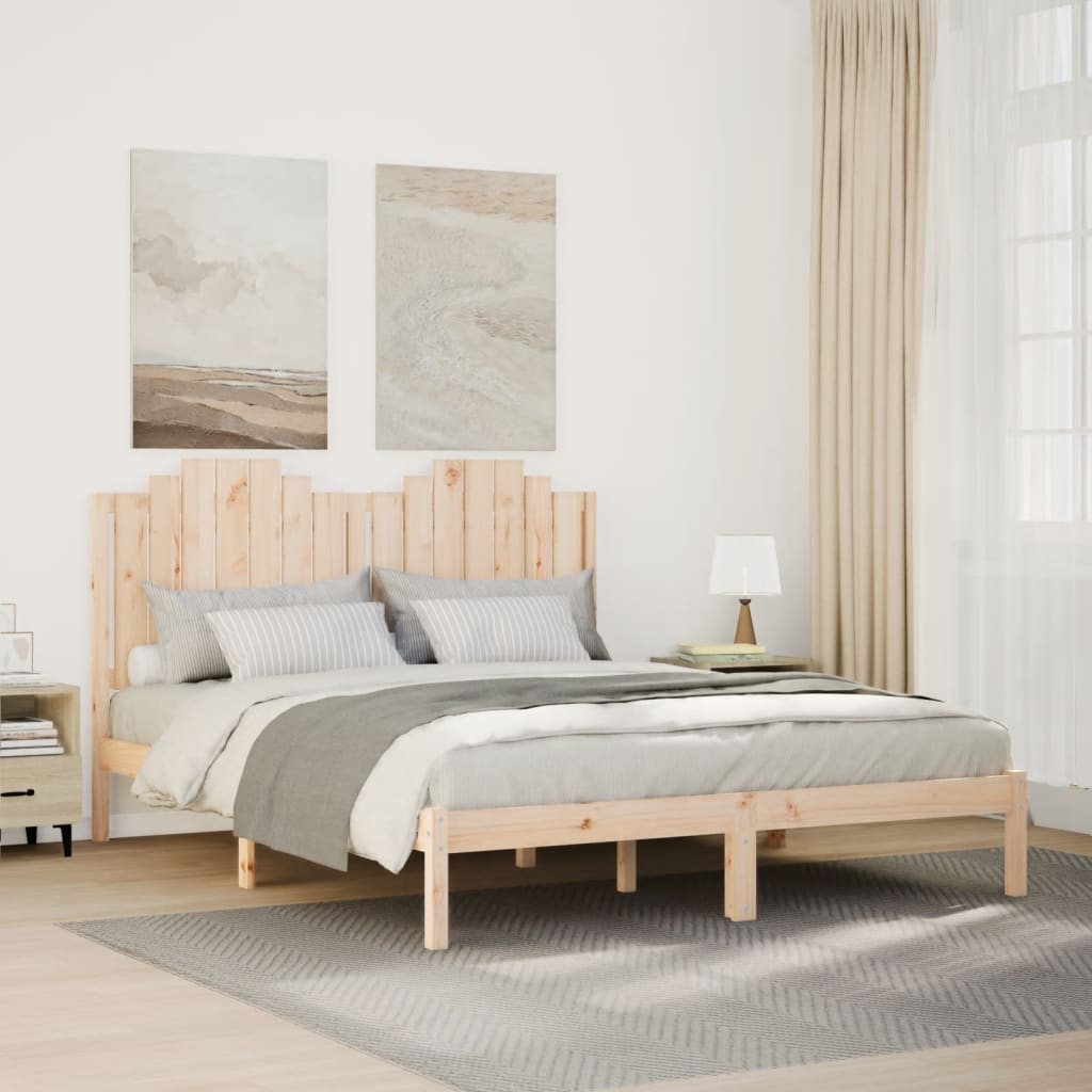 Bedframe extra lang zonder matras massief hout 140x220 cm – afbeelding 1
