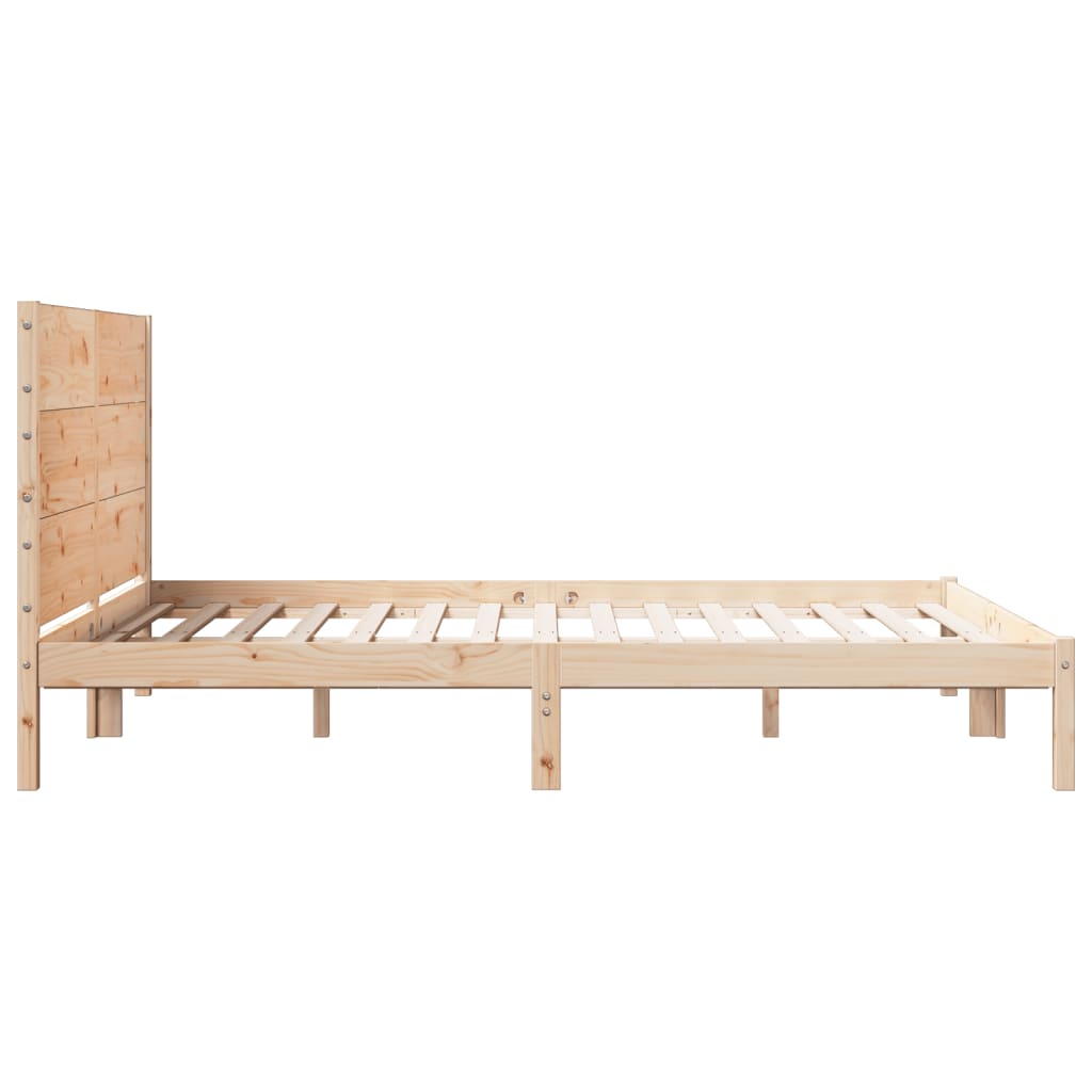 Bedframe extra lang zonder matras massief hout 160x210 cm – afbeelding 5