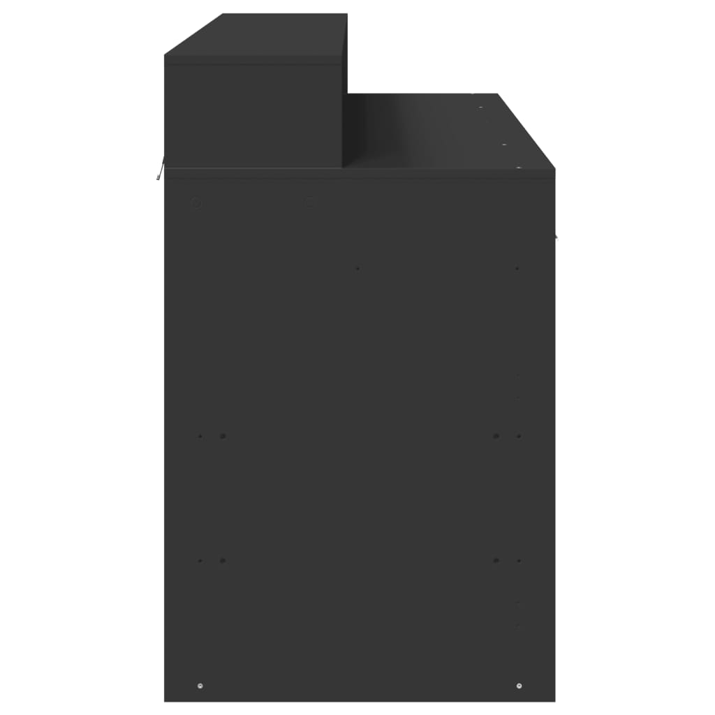Bureau met LED-verlichting 120x55x91 cm bewerkt hout zwart – afbeelding 8