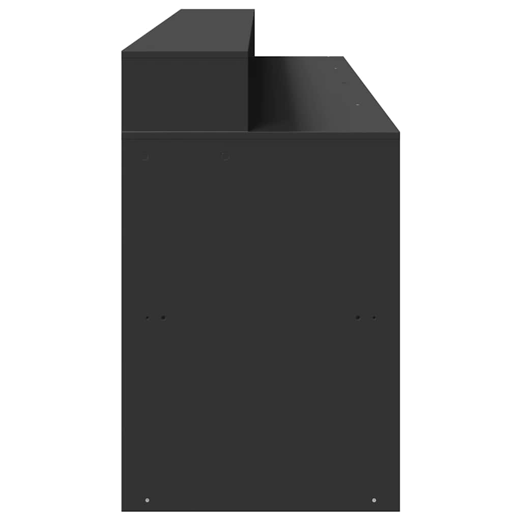 Bureau met LED-verlichting 200x55x91 cm bewerkt hout zwart – afbeelding 8
