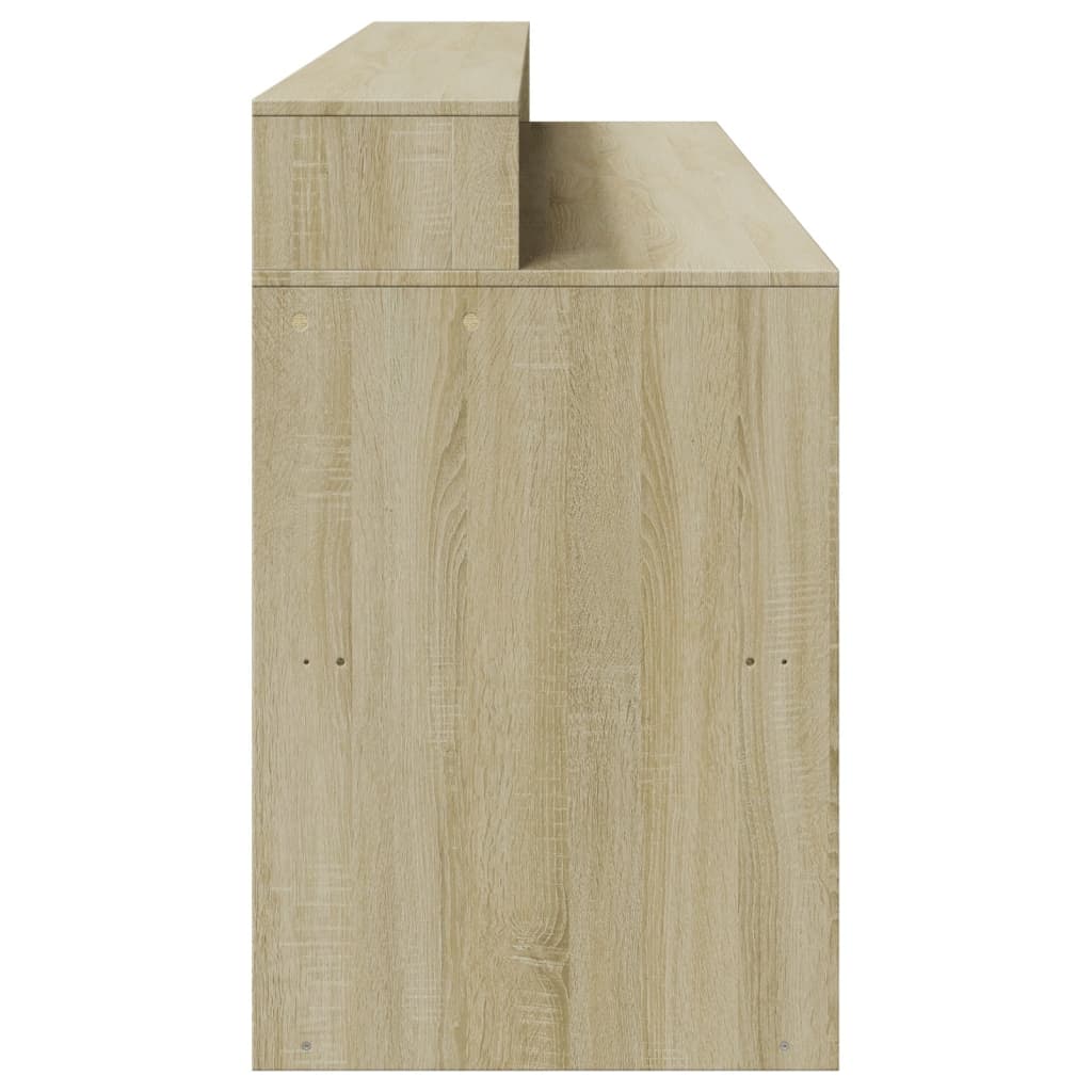 Bureau met LED-verlichting 200x55x91 cm hout sonoma eikenkleur – afbeelding 8