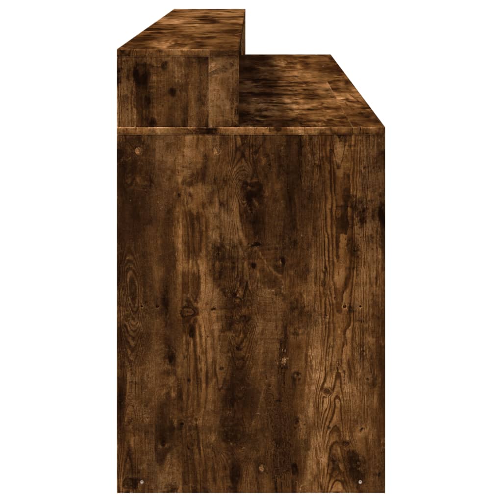 Bureau met LED-verlichting 200x55x91 cm hout gerookt eikenkleur – afbeelding 8