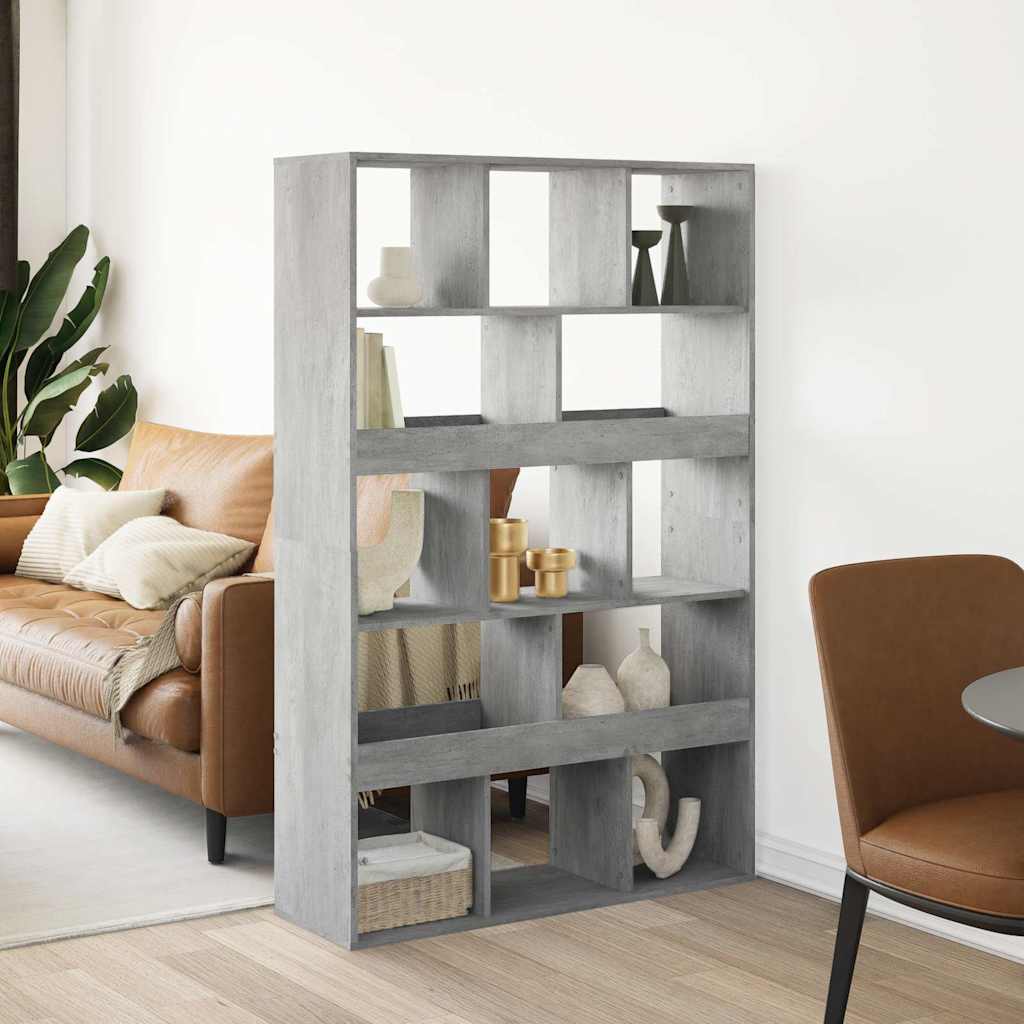 kamerscherm 100x33x156,5 cm bewerkt hout betongrijs – afbeelding 1