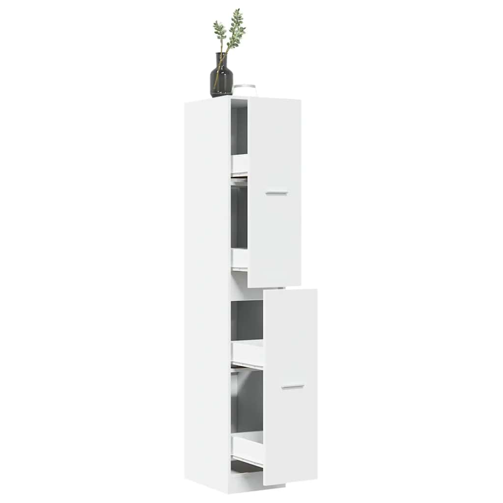 Apothekerskast Wit 30x41x174,5 cm Bewerkt Hout