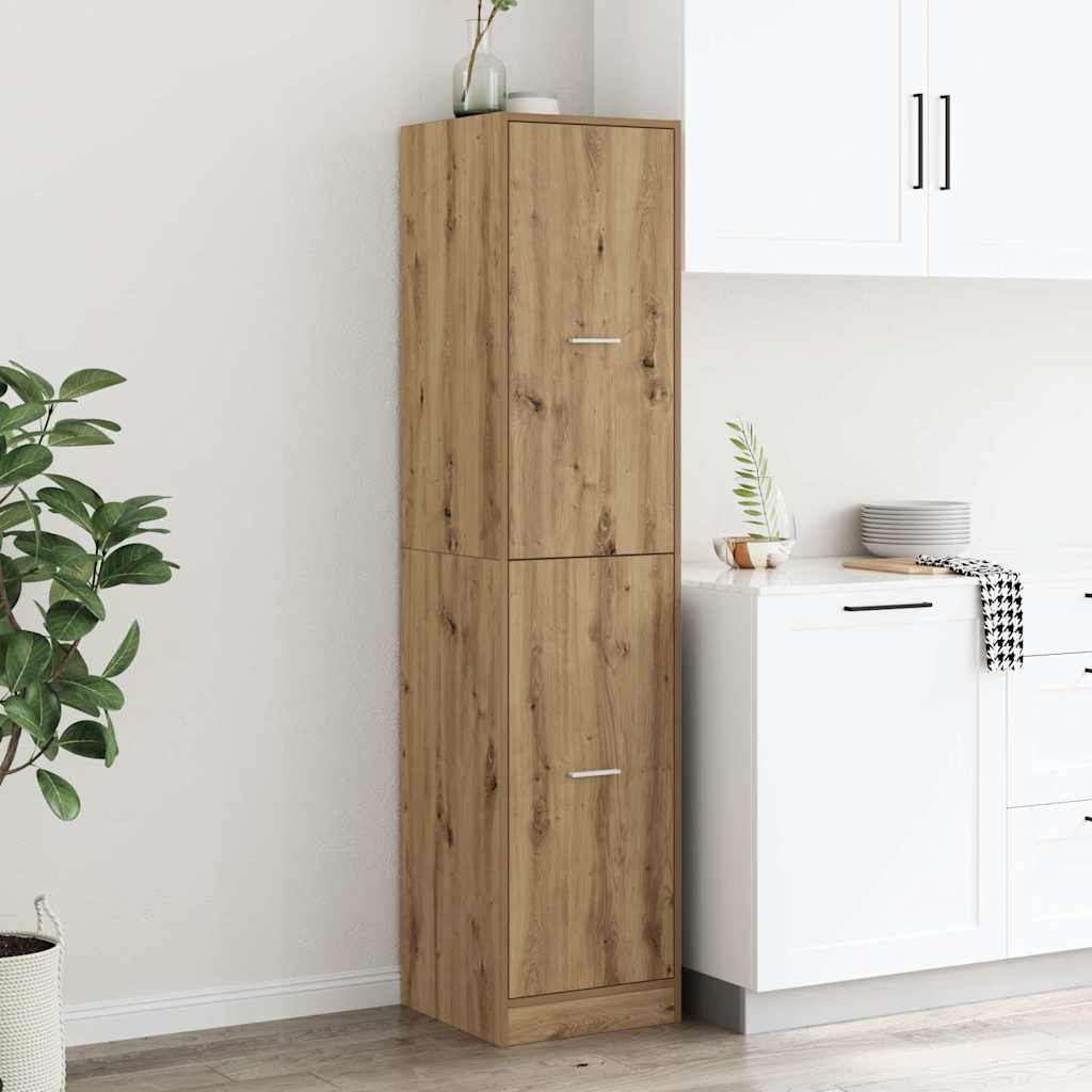 Apothekerskast 40x41x174,5 cm bewerkt hout artisanaal eiken