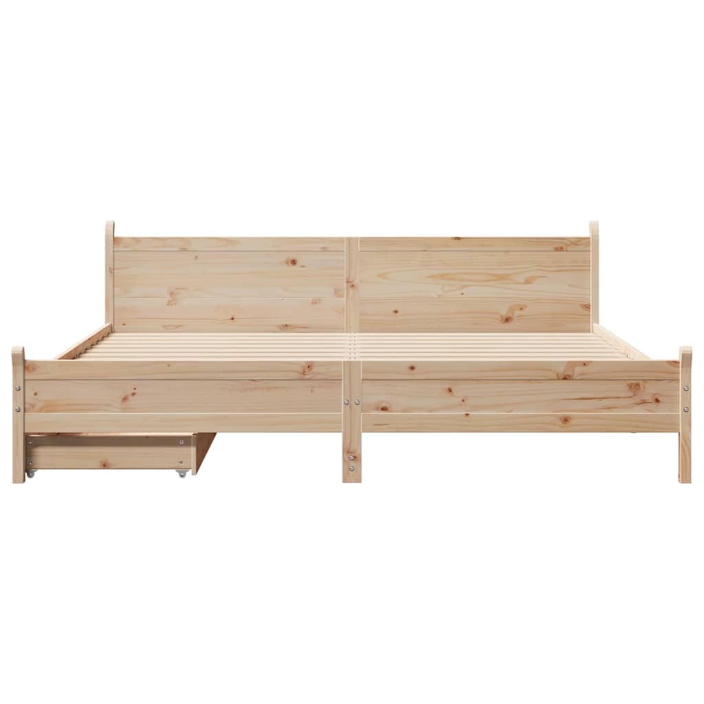 Bedframe zonder matras massief grenenhout 180x200 cm – afbeelding 4