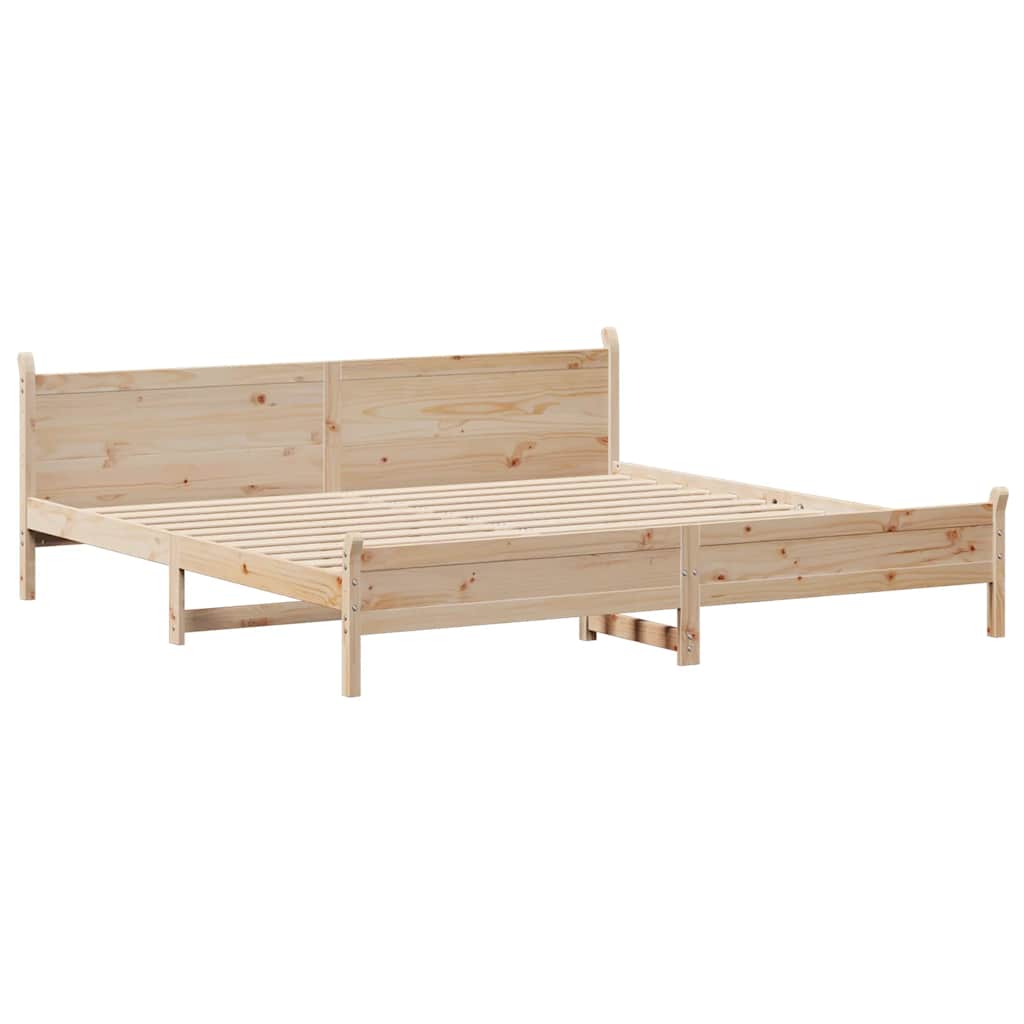 Bedframe zonder matras massief grenenhout 180x200 cm – afbeelding 5