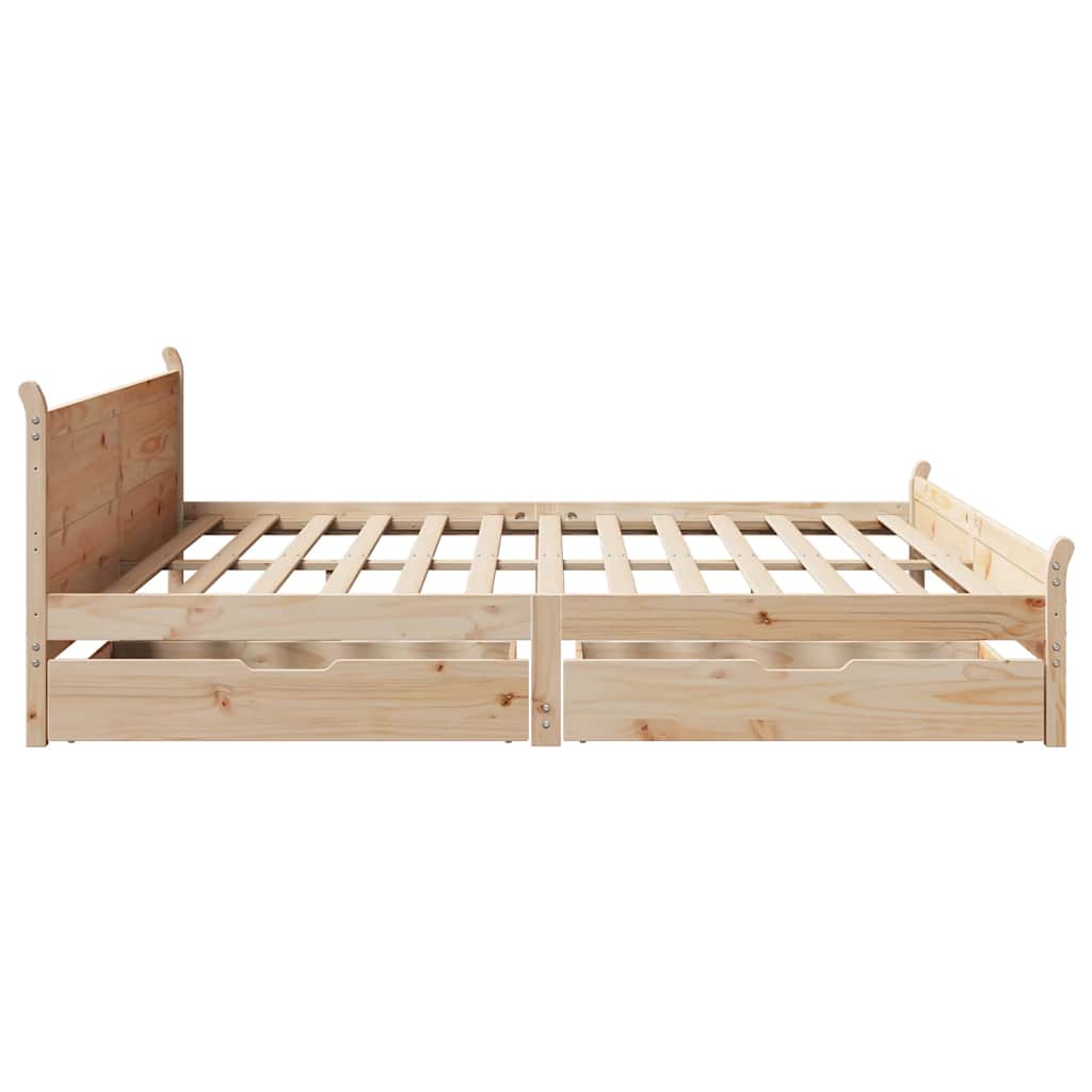 Bedframe zonder matras massief grenenhout 180x200 cm – afbeelding 7