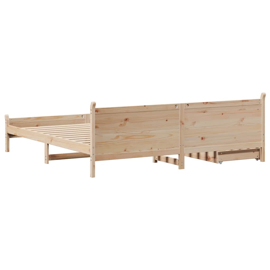 Bedframe zonder matras massief grenenhout 180x200 cm – afbeelding 8