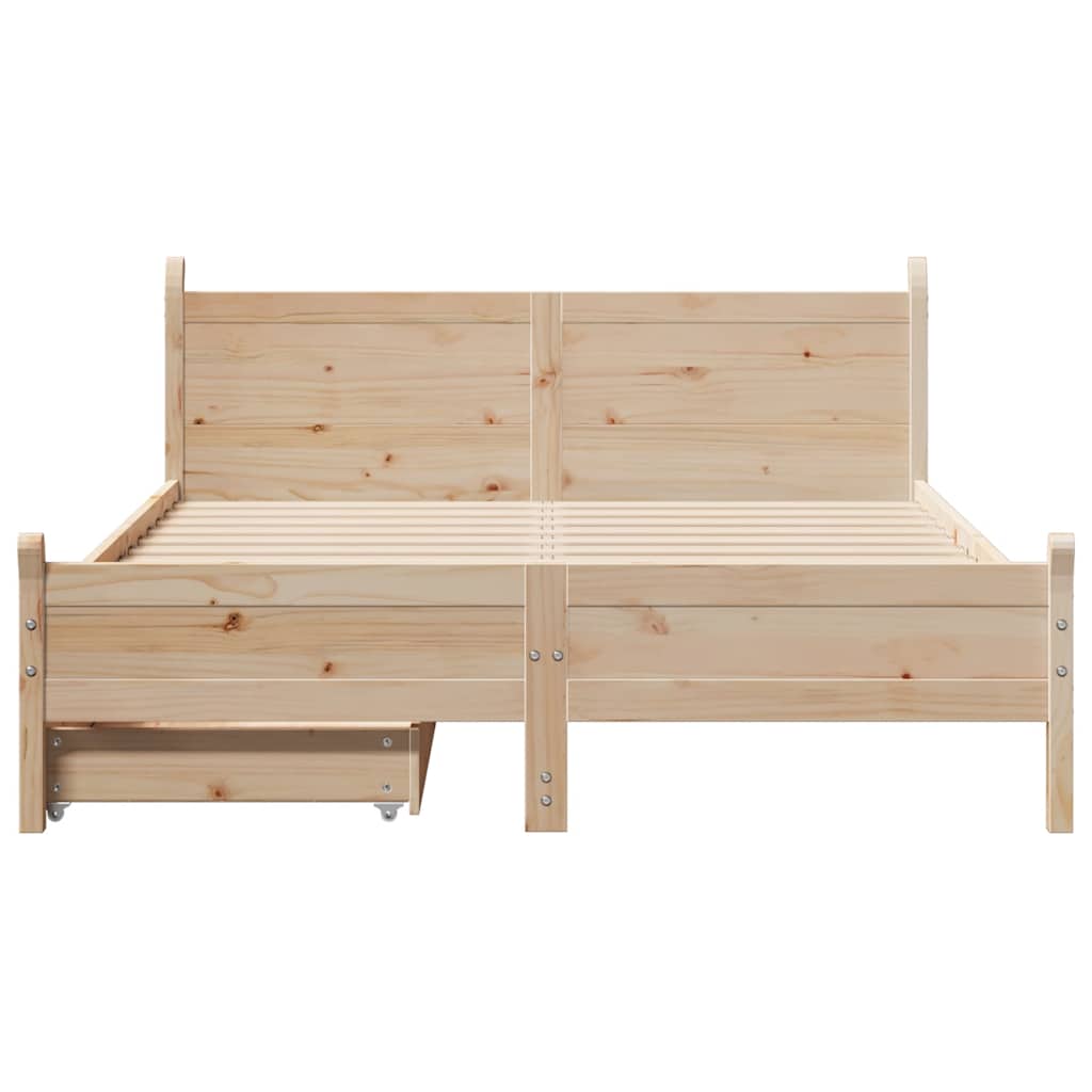 Bedframe zonder matras massief grenenhout 120x200 cm – afbeelding 4