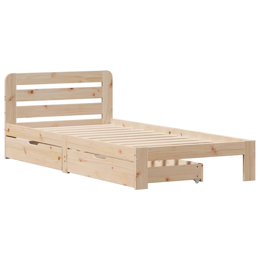 Bedframe zonder matras massief grenenhout 90x200 cm – afbeelding 3