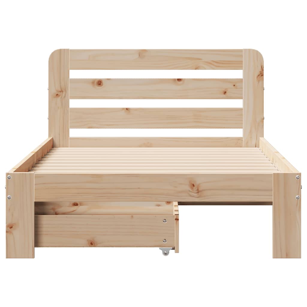Bedframe zonder matras massief grenenhout 90x200 cm – afbeelding 4