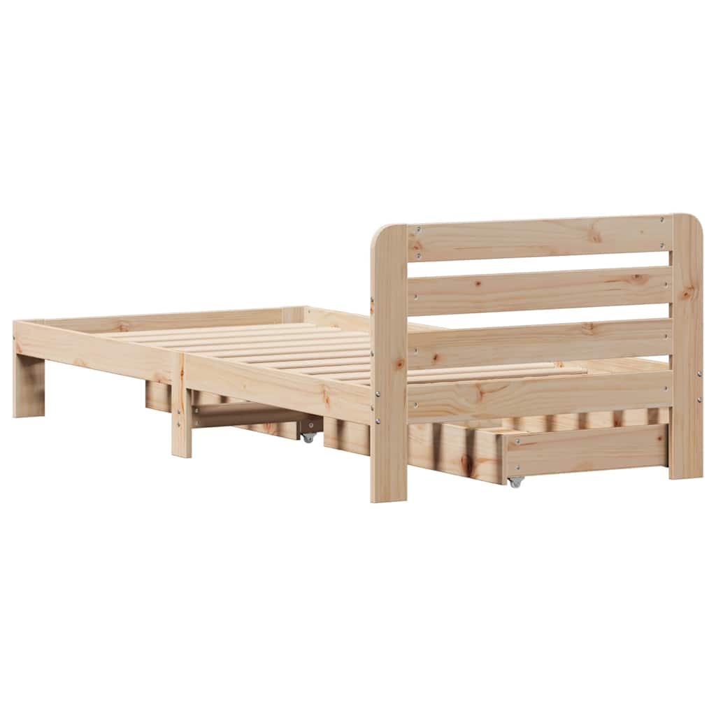 Bedframe zonder matras massief grenenhout 90x200 cm – afbeelding 8