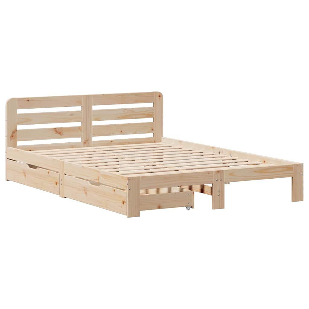Bedframe zonder matras massief grenenhout 120x200 cm – afbeelding 3