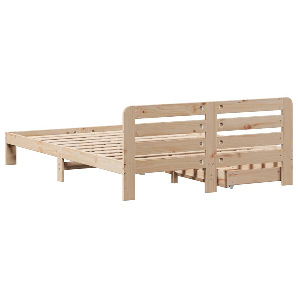Bedframe zonder matras massief grenenhout 120x200 cm – afbeelding 8