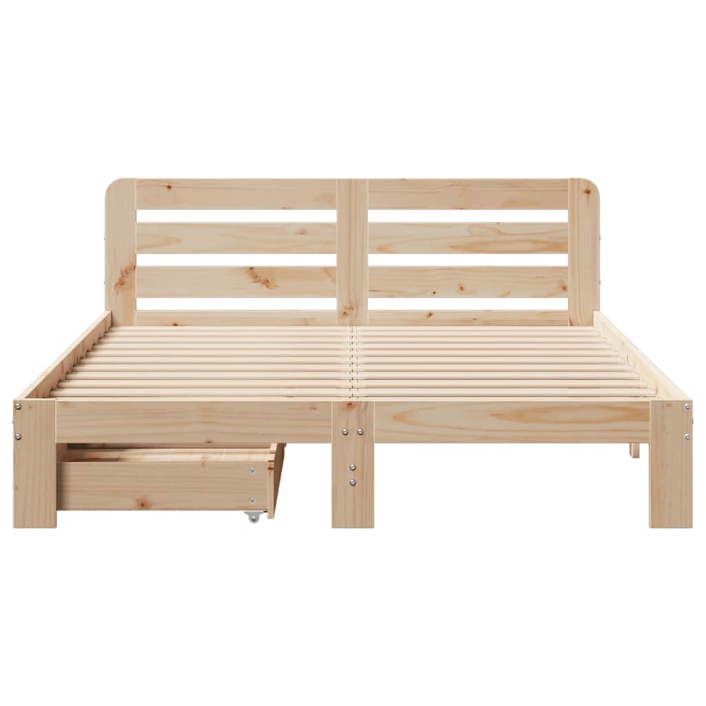 Bedframe zonder matras massief grenenhout 150x200 cm – afbeelding 4