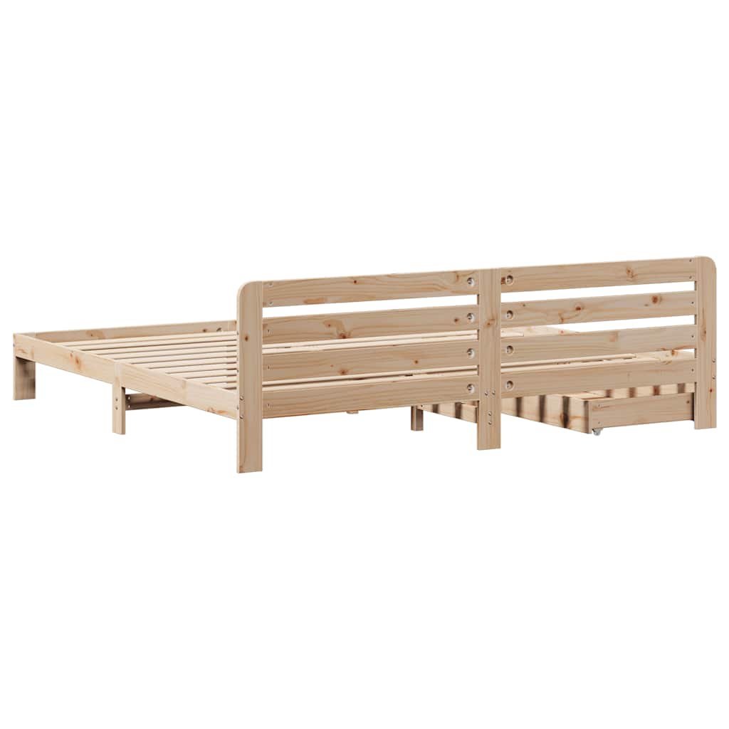 Bedframe zonder matras massief grenenhout 180x200 cm – afbeelding 8
