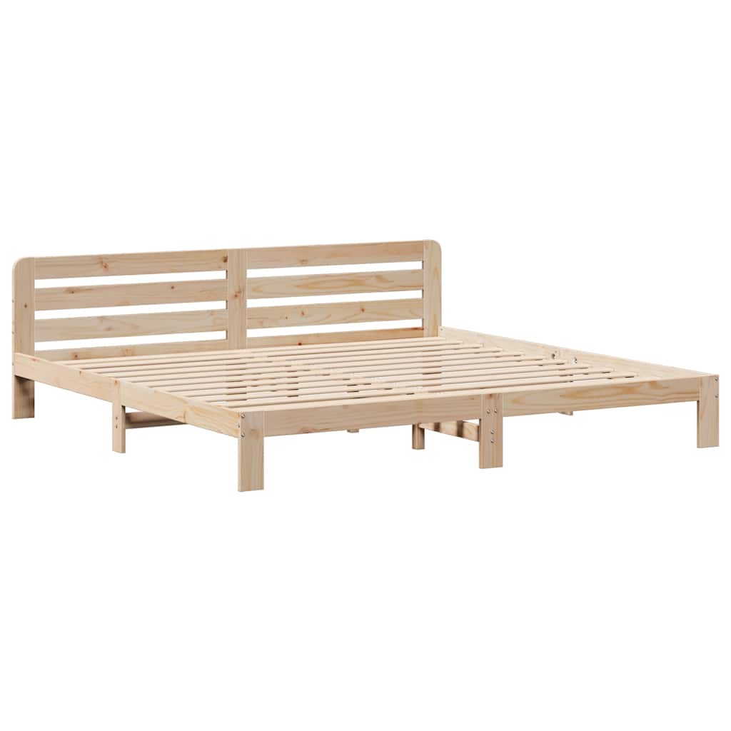 Bedframe zonder matras massief grenenhout 200x200 cm – afbeelding 5