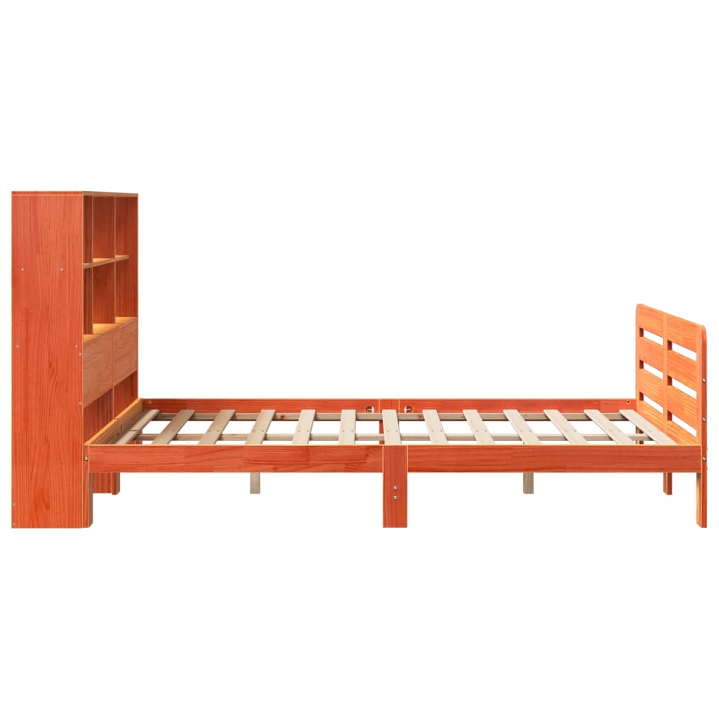 Bed met matras massief grenenhout wasbruin 140x190 cm – afbeelding 5