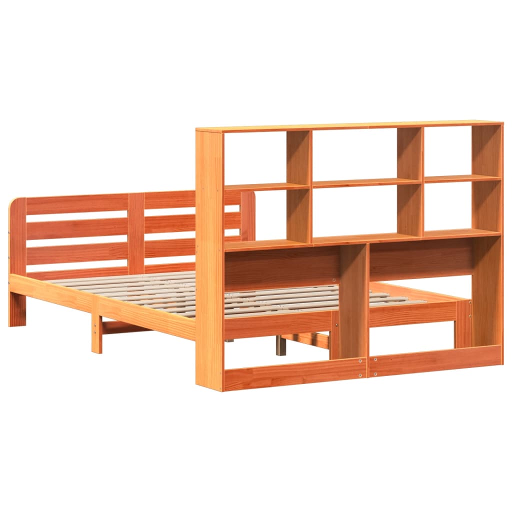 Bed met matras massief grenenhout wasbruin 140x190 cm – afbeelding 6