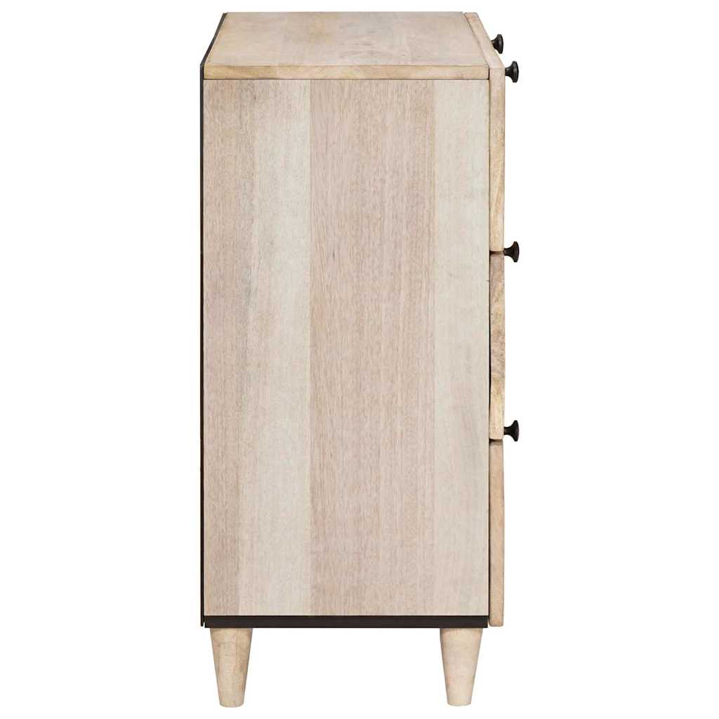 Dressoir 2 pcs Wit 120 x 33,5 x 75 cm massief mangohout – afbeelding 5
