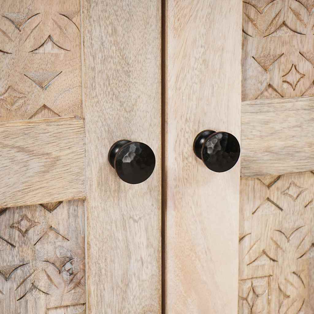 Dressoir 3 pcs Wit 180 x 33,5 x 75 cm massief mangohout – afbeelding 9