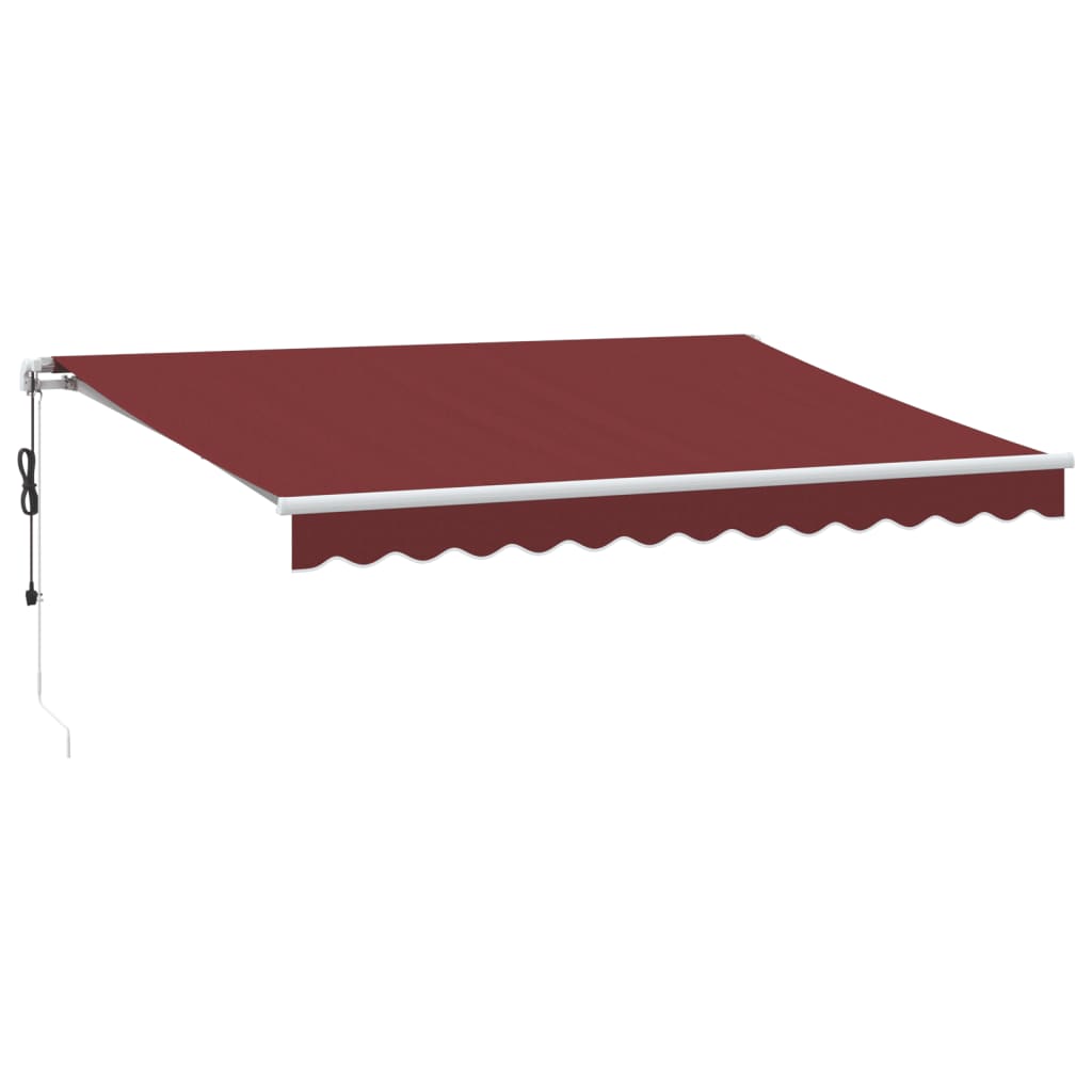 Luifel automatisch uittrekbaar 350x250 cm bordeauxrood – afbeelding 2